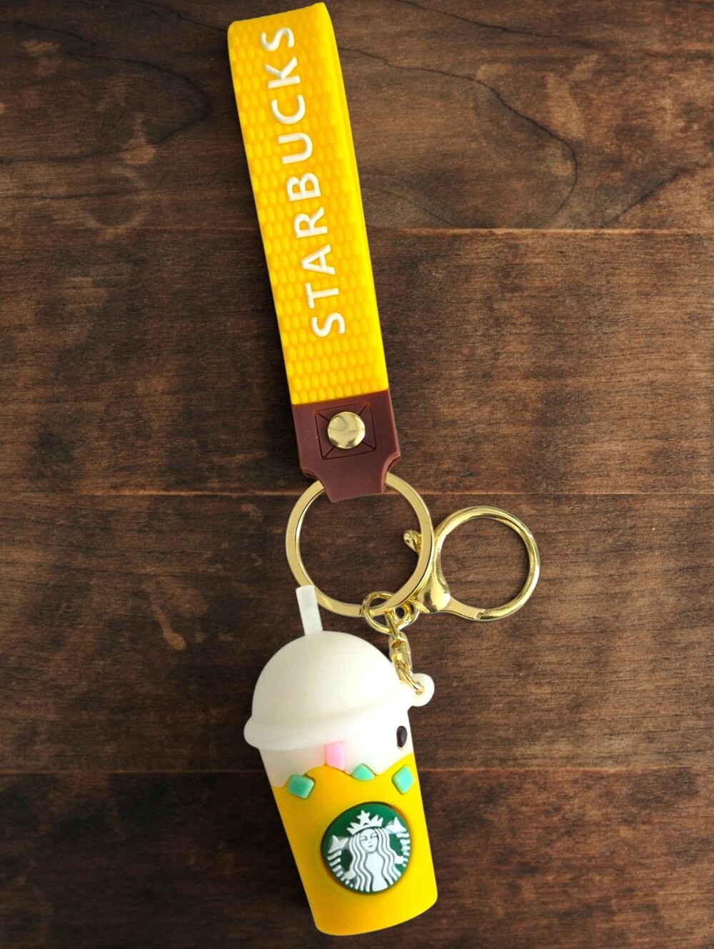 Mini Frappuccino Drink Cup Bag Charm / Keychain with Matching Strap